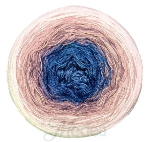 Włóczka KOKONKI ombre - nr A709 -800 m/160 g - róż brudny/róż blady/fiolet/indygo