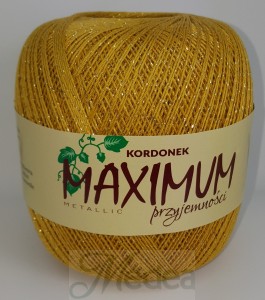 Kordonek  MAXIMUM metallic -  złoto-złoty nr 1726 G